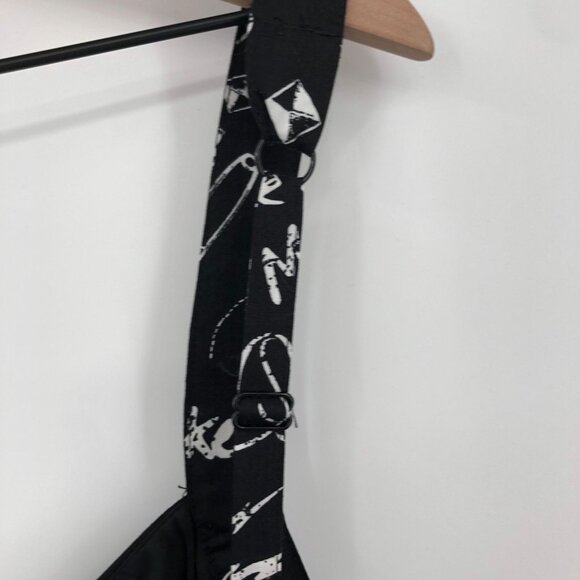 Disney Minnie & Mickey Mouse Print Sleeveless Dress Women 16 Black White Fit Fla - Picture 8 of 13